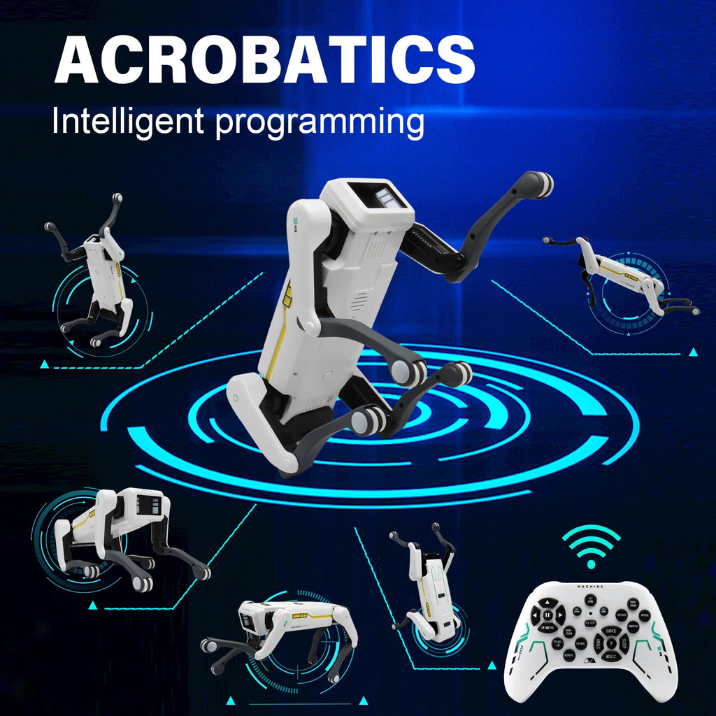Intelligent AI RC Robot Dog – Voice Control, App Remote, Singing & Dancing Toy for Kids
