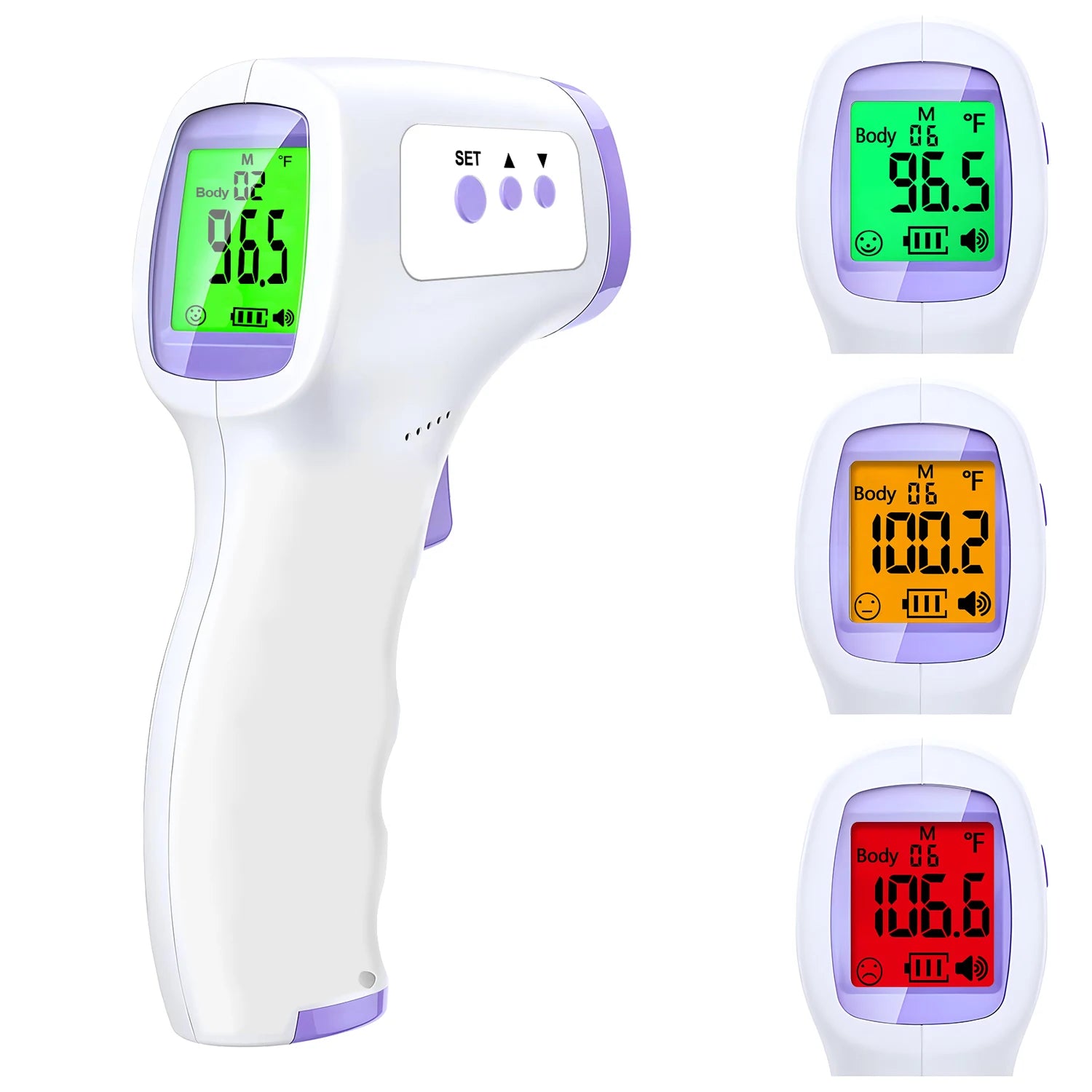 Non-Contact Forehead Digital Thermometer / Portable Blood Oxygen Monitor