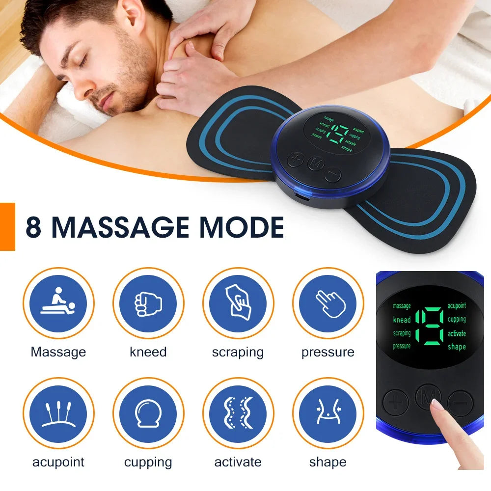 Electric EMS Neck & Muscle Massager – Mini Low-Frequency Pain Relief Device