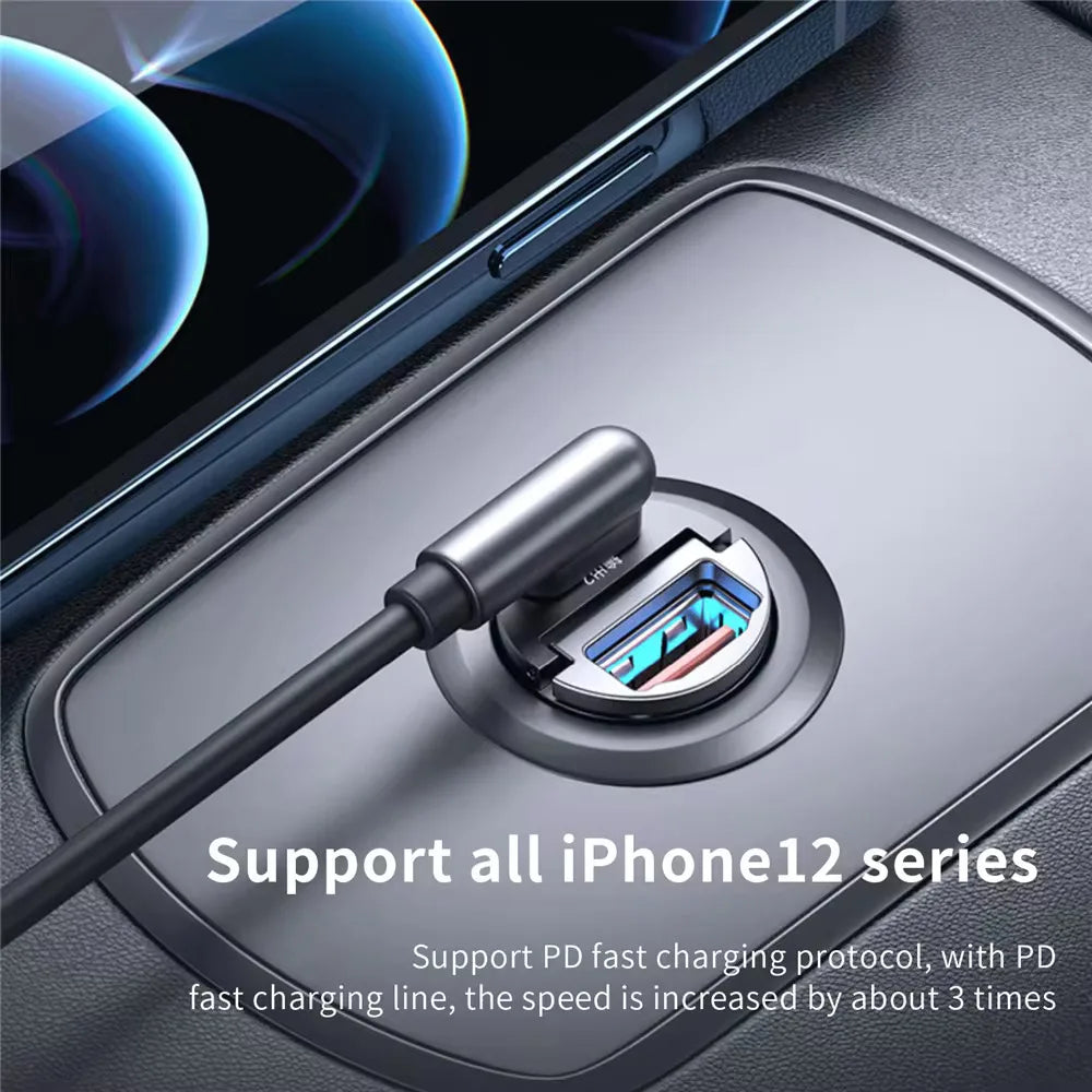 QC3.0 PD Mini Fast Charging Car USB Type C Charger