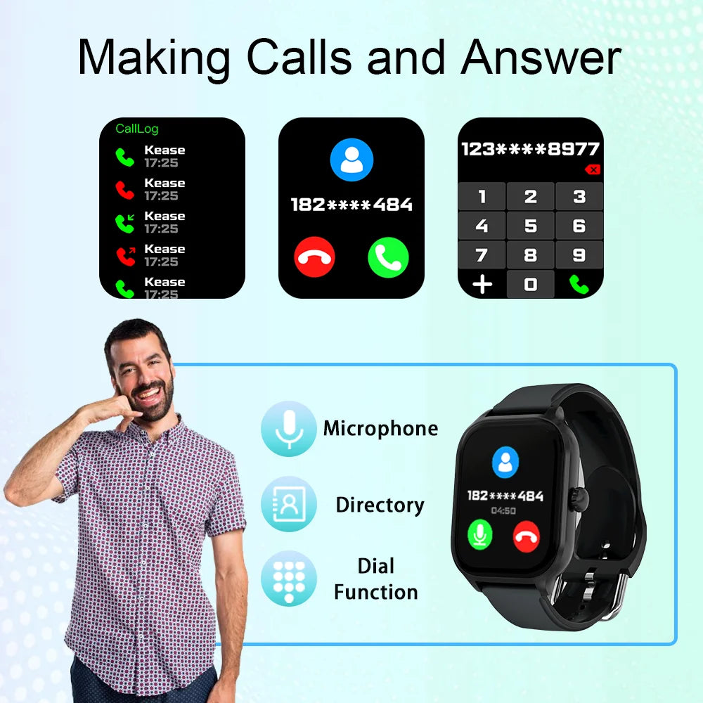 LAXASFIT H9/H6 Smart Watch – Calls, Calorie & Health Tracking