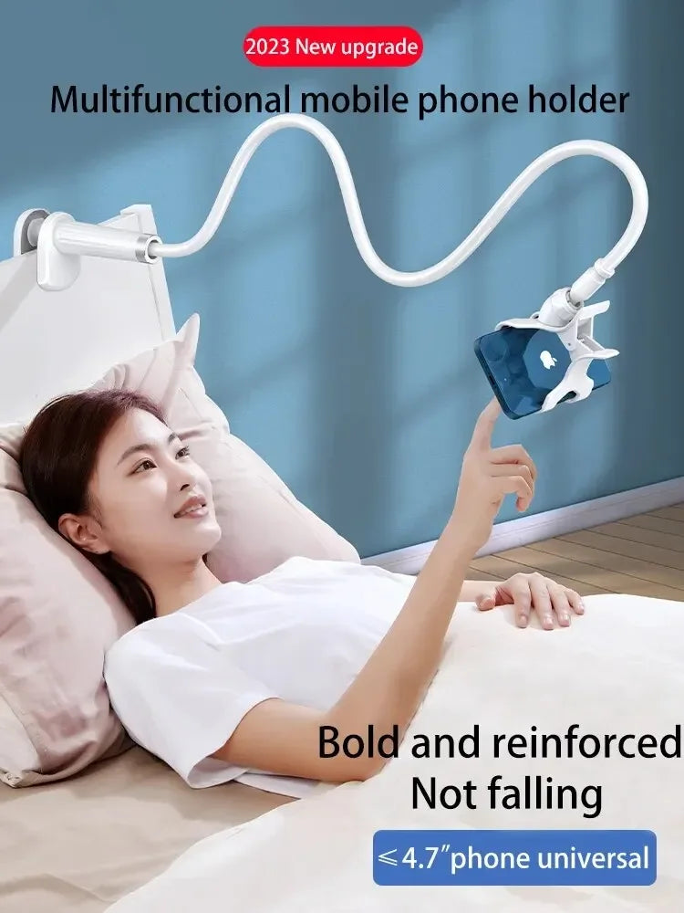 360° Flexible Phone Holder Stand – Bed, Desk & Desktop Mount for iPhone, Samsung, Xiaomi