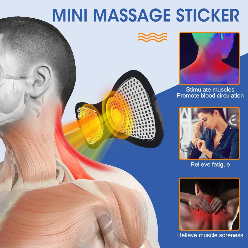 Electric EMS Neck & Muscle Massager – Mini Low-Frequency Pain Relief Device
