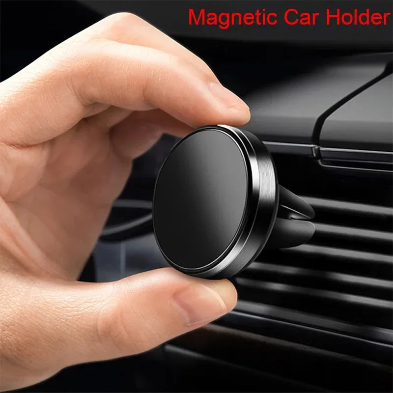 Magnetic car phone holder