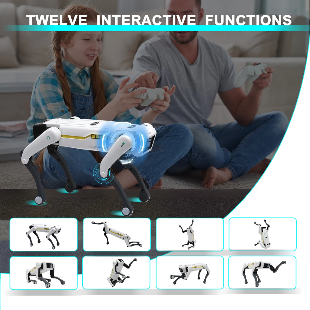 Intelligent AI RC Robot Dog – Voice Control, App Remote, Singing & Dancing Toy for Kids