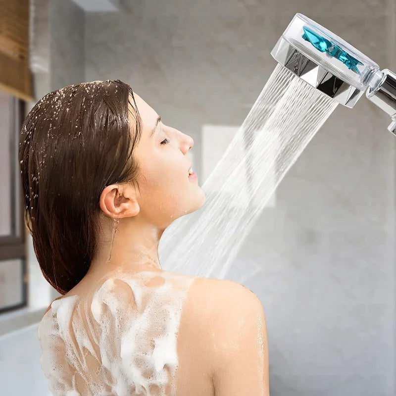 360° Turbo Fan High-Pressure Water-Saving Shower Head