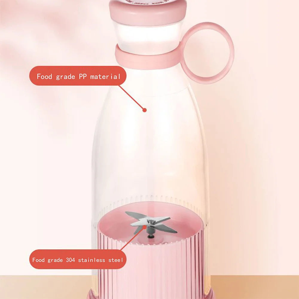 Portable USB Rechargeable Blender – Mini Electric Juicer Bottle for Smoothies & Fresh Fruit