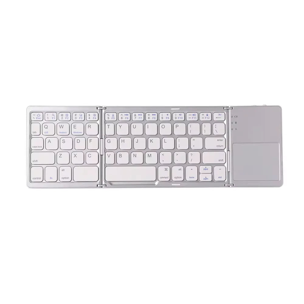 Folding Bluetooth Keyboard with Touchpad – Mini Wireless Keyboard for iOS, Android & Windows