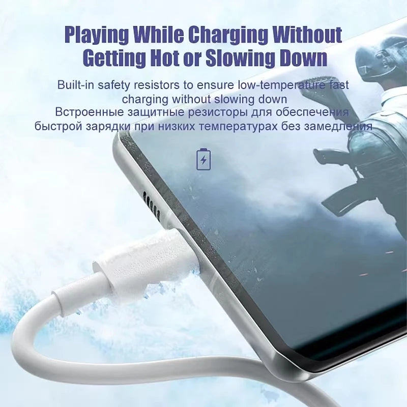 NNBILI 1-3PCS 10A 100W Type C Super Fast Charging Cable Data Cord