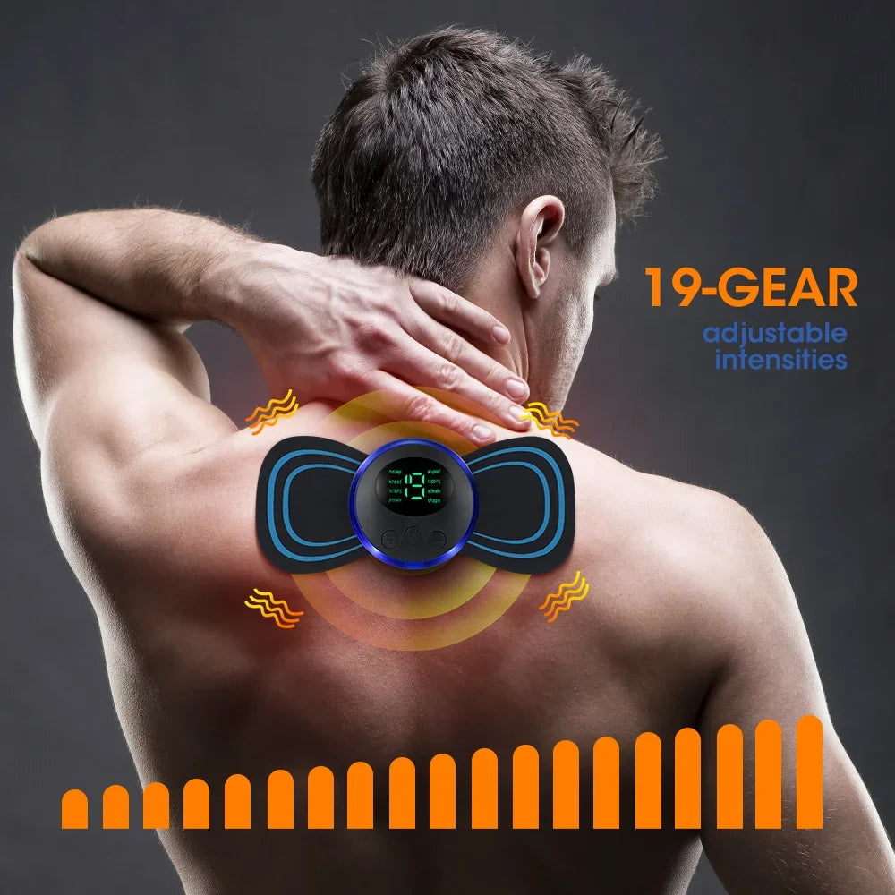 Electric EMS Neck & Muscle Massager – Mini Low-Frequency Pain Relief Device