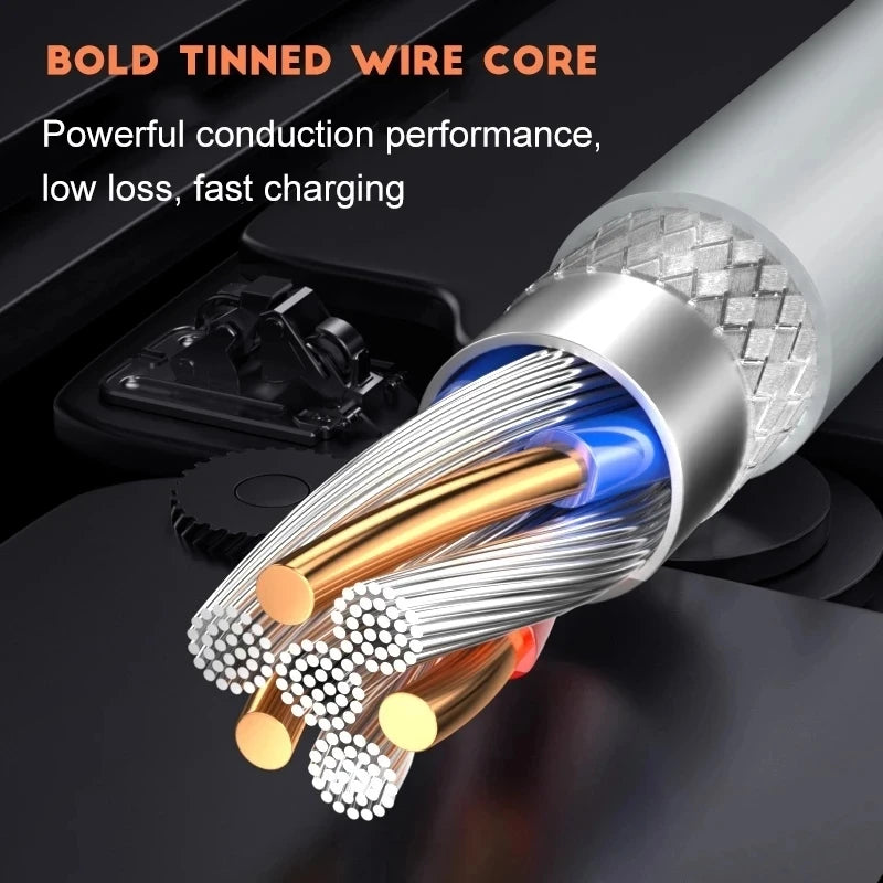 NNBILI 1-3PCS 10A 100W Type C Super Fast Charging Cable Data Cord