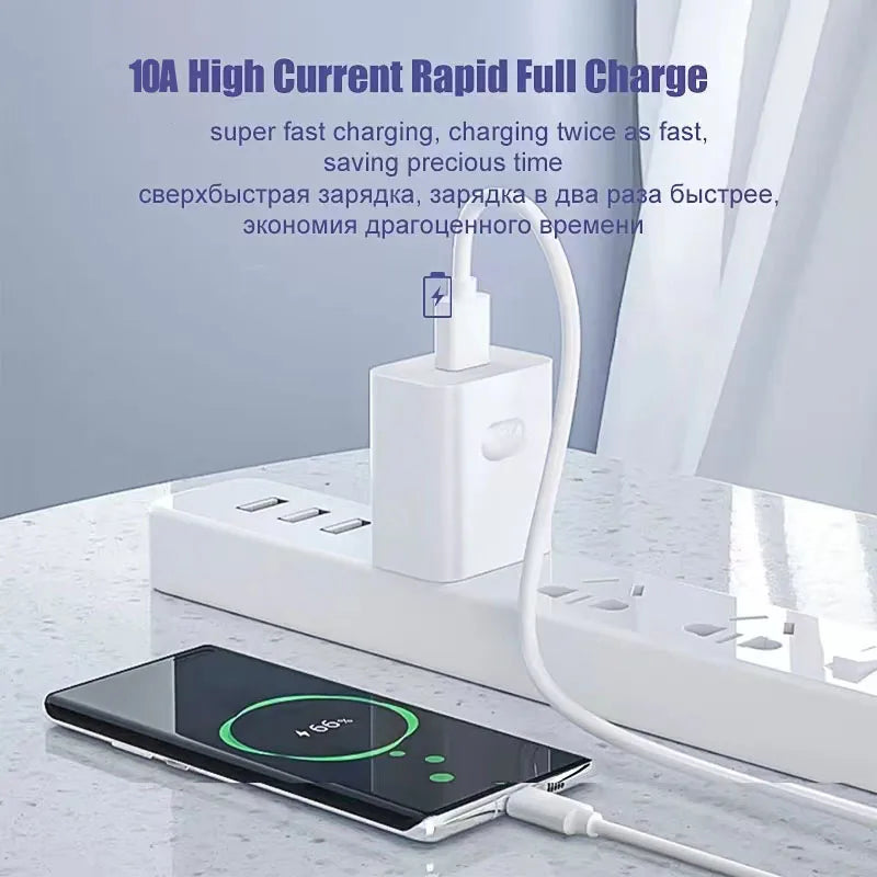 NNBILI 1-3PCS 10A 100W Type C Super Fast Charging Cable Data Cord