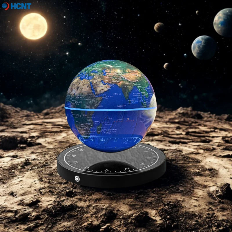 Floating Magnetic Globe with LED Light – Levitating World Map for Home or Office Decor