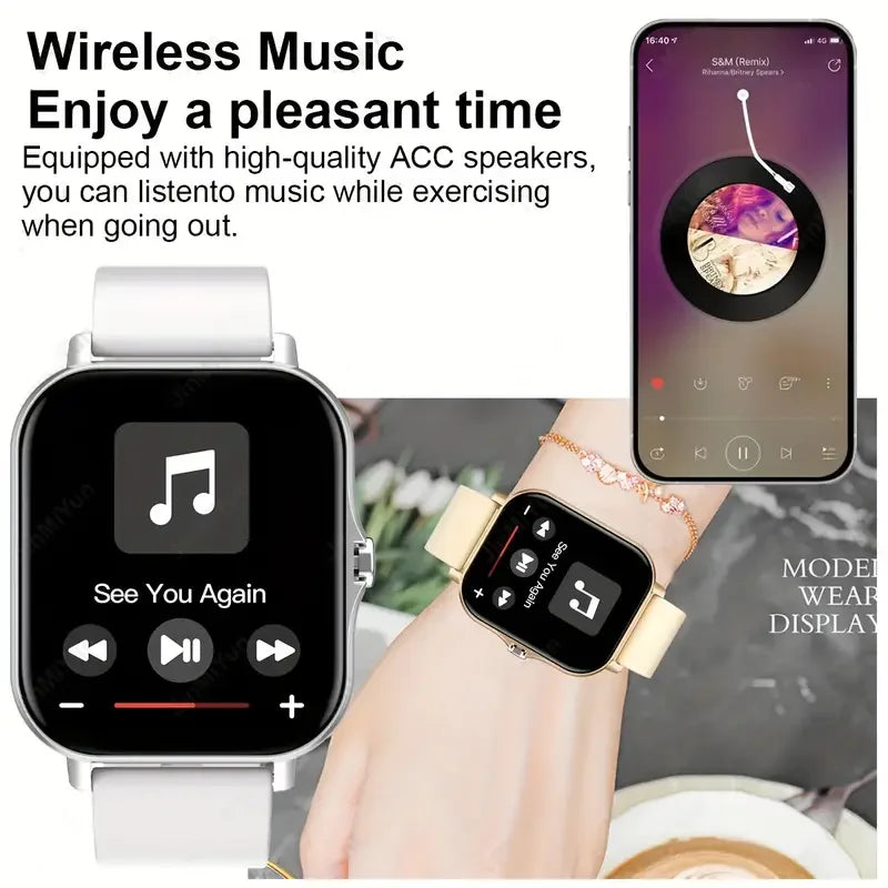 KESHUYOU 2025 Smartwatch – Talking, Fitness & Health Monitor