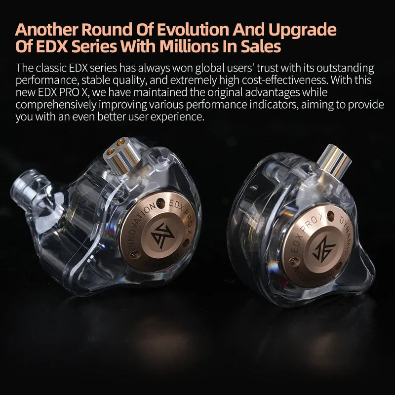 KZ EDX Pro X In-Ear Earphones – HiFi Bass, Noise Cancelling
