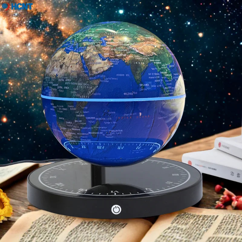 Floating Magnetic Globe with LED Light – Levitating World Map for Home or Office Decor