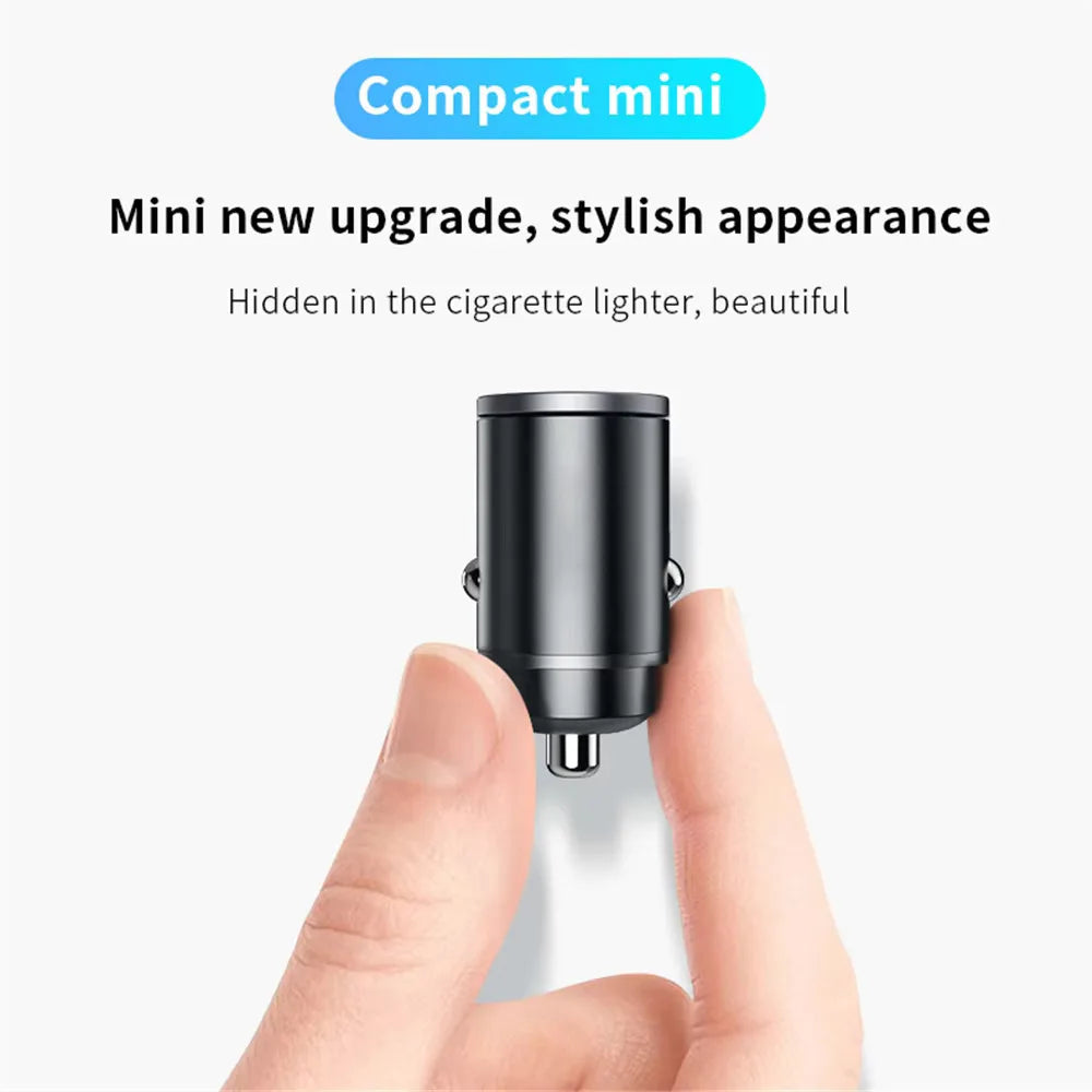 QC3.0 PD Mini Fast Charging Car USB Type C Charger