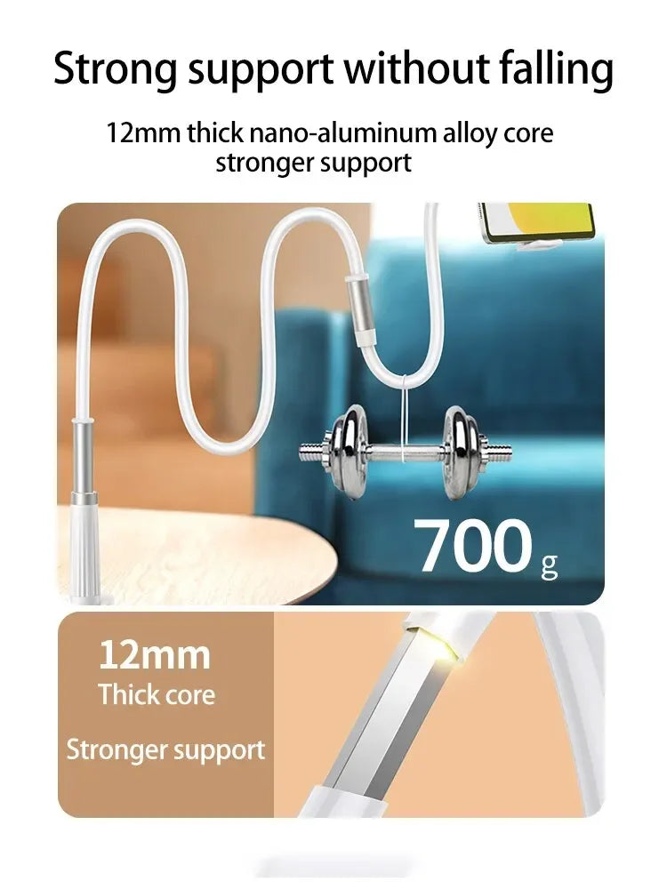 360° Flexible Phone Holder Stand – Bed, Desk & Desktop Mount for iPhone, Samsung, Xiaomi