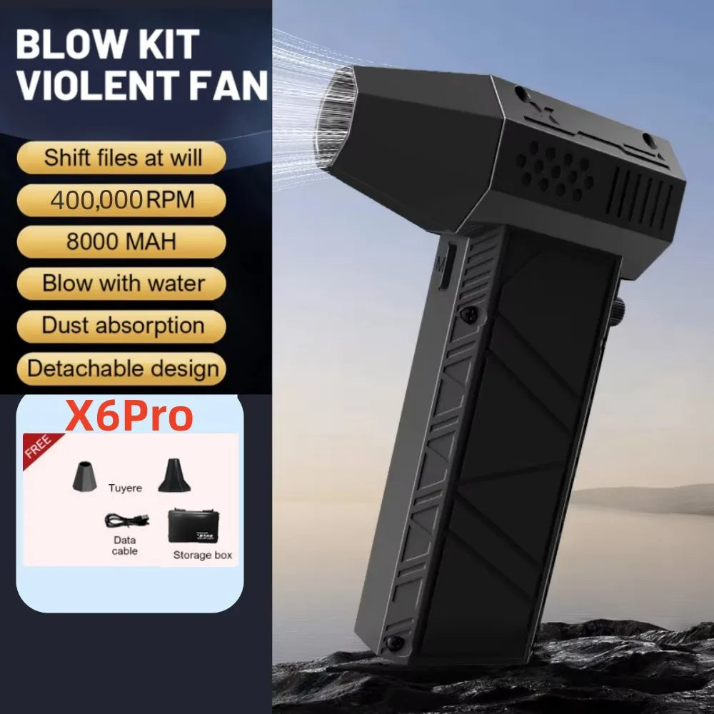 Powerful Type-C Air Blower & Vacuum – 400000RPM Turbo Jet