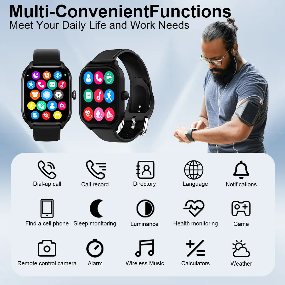 LAXASFIT H9/H6 Smart Watch – Calls, Calorie & Health Tracking