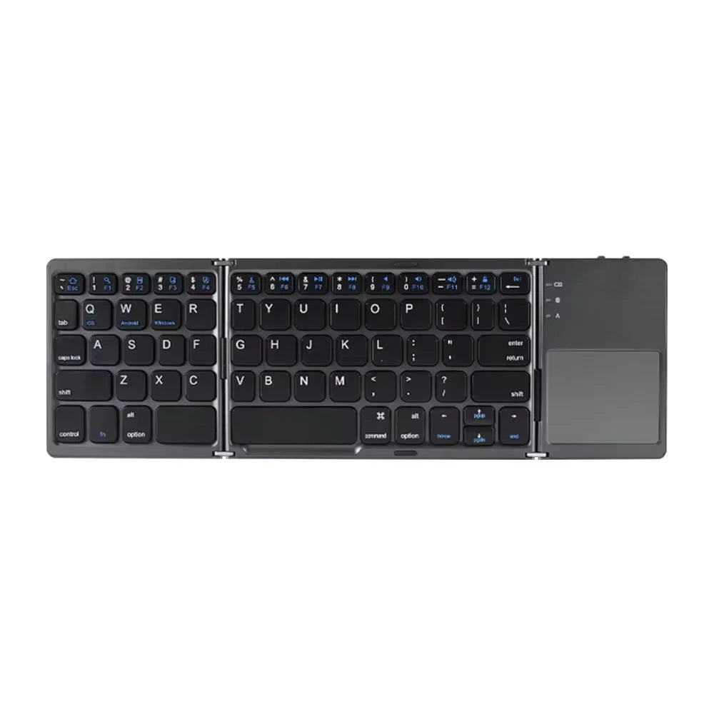 Folding Bluetooth Keyboard with Touchpad – Mini Wireless Keyboard for iOS, Android & Windows