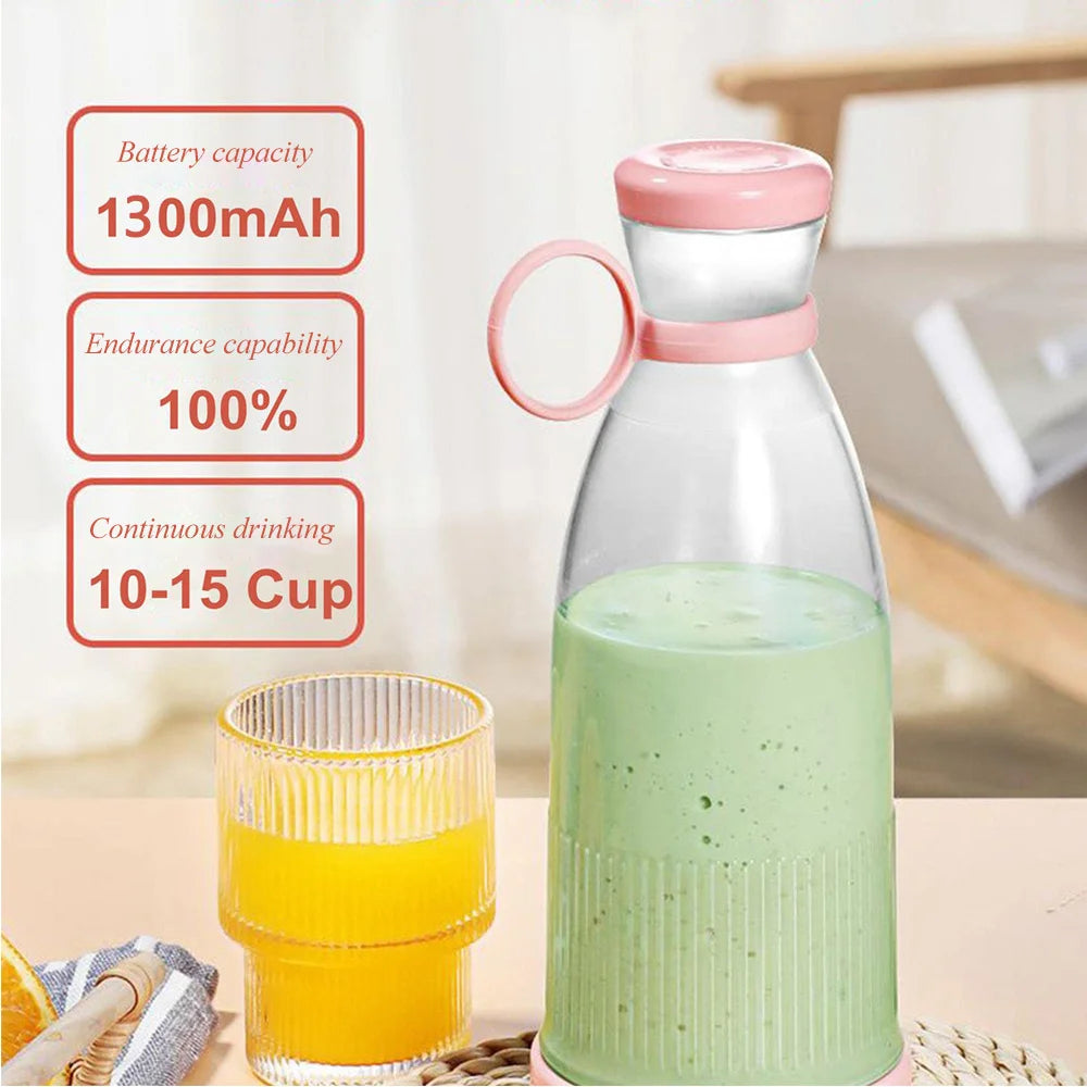 Portable USB Rechargeable Blender – Mini Electric Juicer Bottle for Smoothies & Fresh Fruit