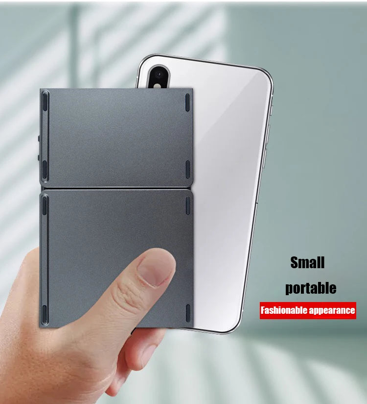 Folding Bluetooth Keyboard with Touchpad – Mini Wireless Keyboard for iOS, Android & Windows