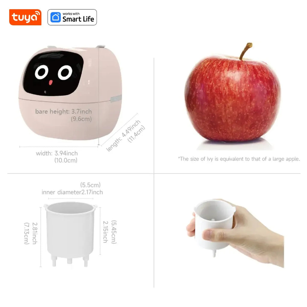 Tuya Ivy Smart Planter – AI Plant Care with 49 Expressions & 7 Sensors