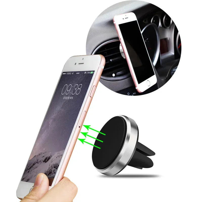 Magnetic car phone holder