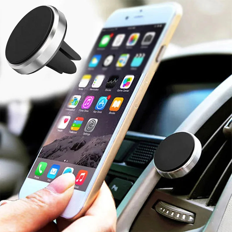 Magnetic car phone holder