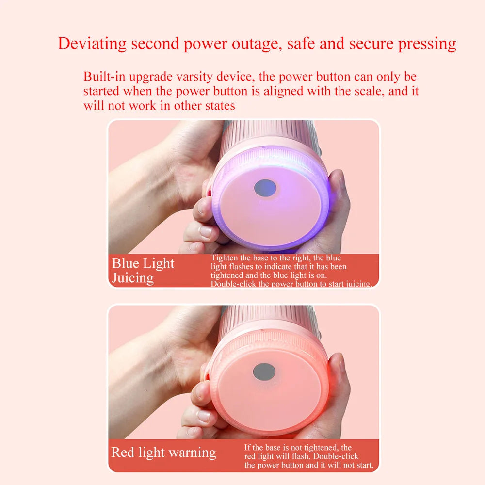 Portable USB Rechargeable Blender – Mini Electric Juicer Bottle for Smoothies & Fresh Fruit