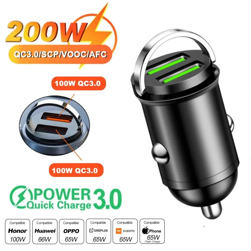 QC3.0 PD Mini Fast Charging Car USB Type C Charger
