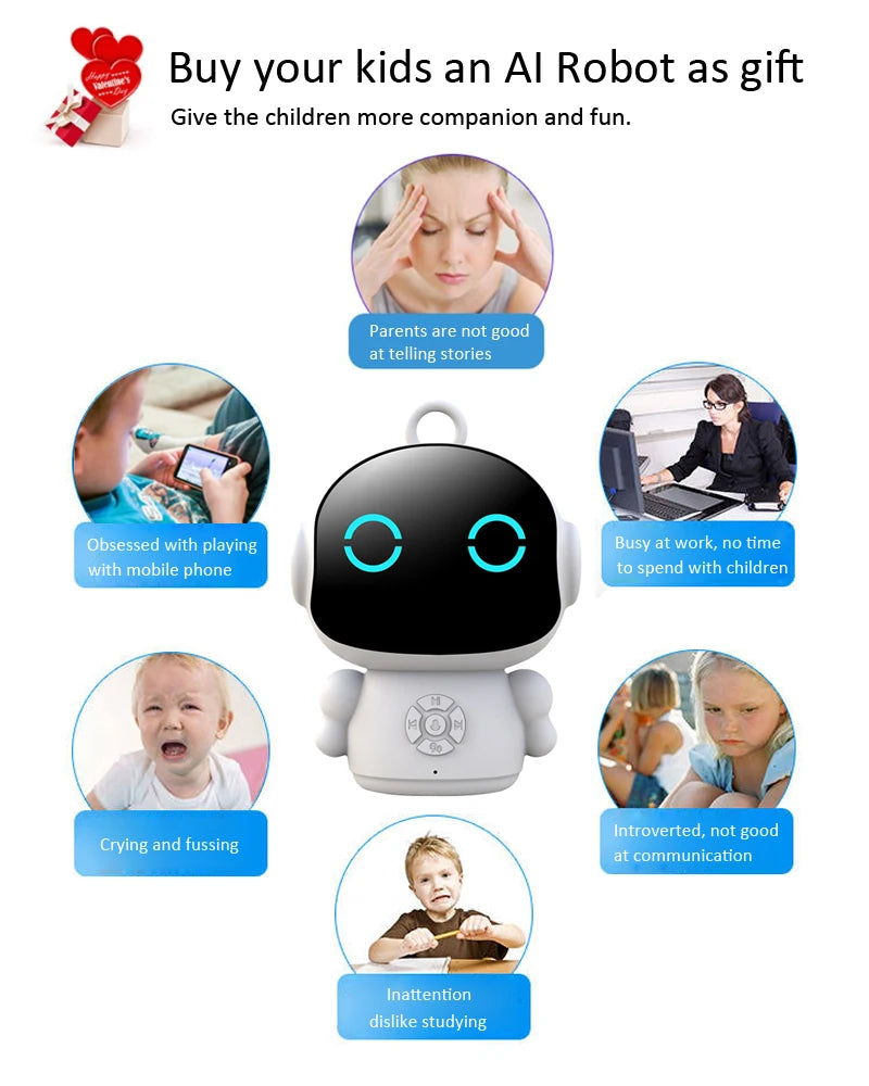 Tuya Smart AI Robot Toy – WiFi Voice Interactive Learning Machine for Kids