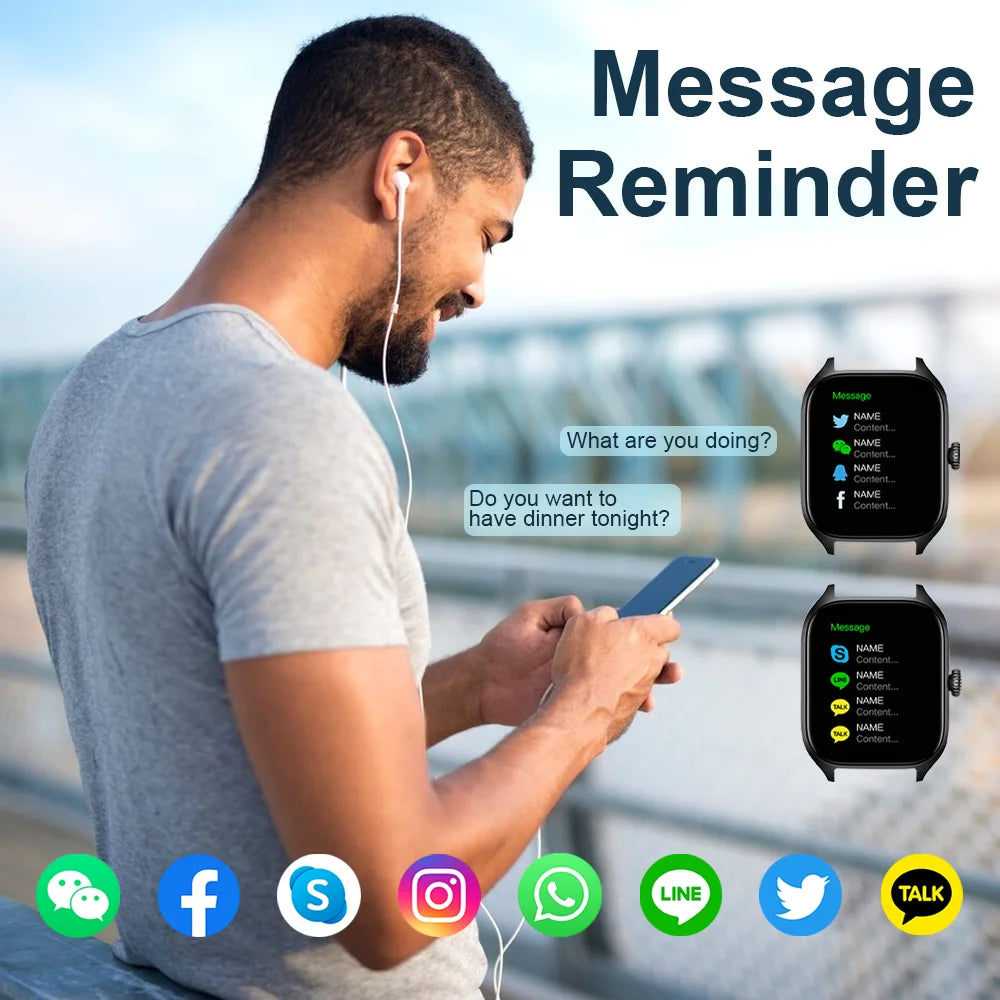 LAXASFIT H9/H6 Smart Watch – Calls, Calorie & Health Tracking