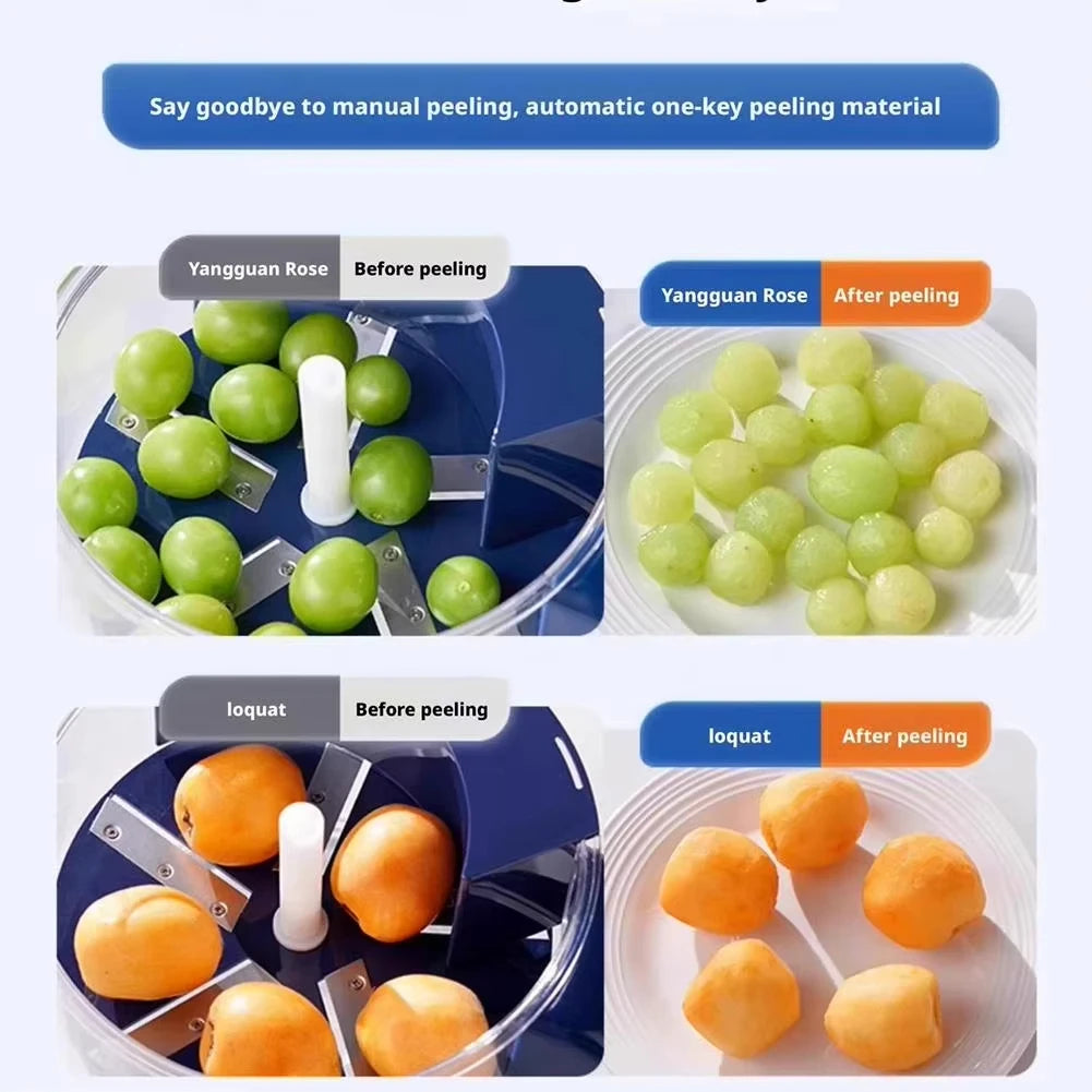 Electric Fruit Peeler – Rust-Proof Stainless Steel Grape & Kitchen Peeling Machine