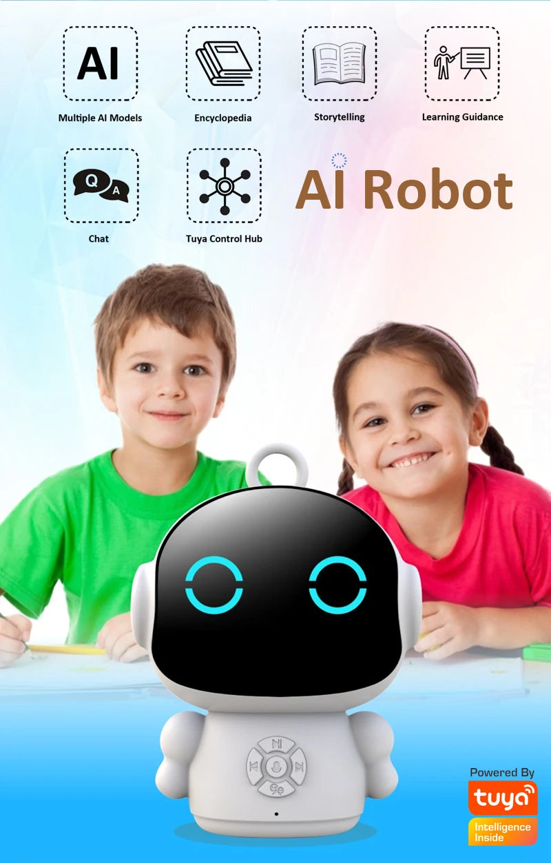 Tuya Smart AI Robot Toy – WiFi Voice Interactive Learning Machine for Kids