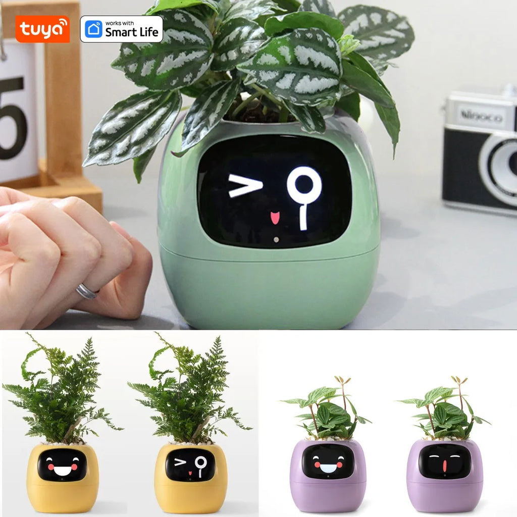 Tuya Ivy Smart Planter – AI Plant Care with 49 Expressions & 7 Sensors