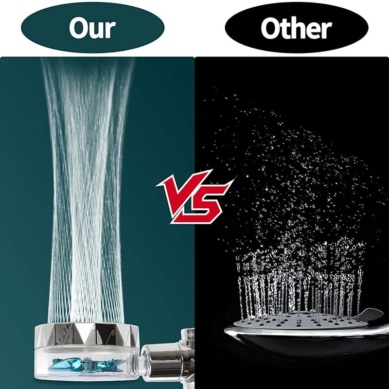 360° Turbo Fan High-Pressure Water-Saving Shower Head