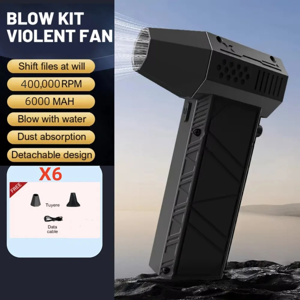 Powerful Type-C Air Blower & Vacuum – 400000RPM Turbo Jet