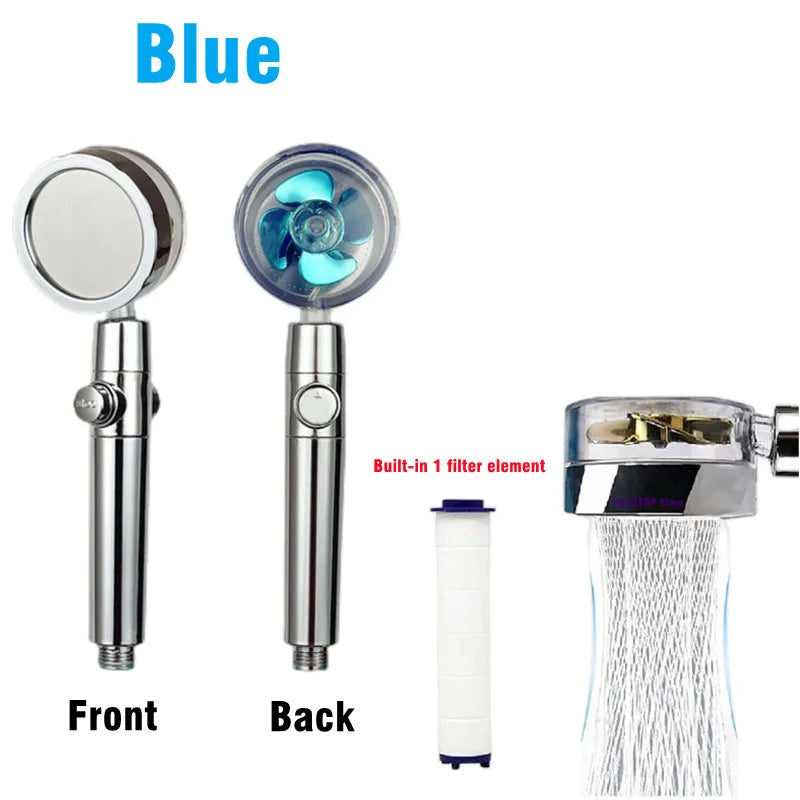 360° Turbo Fan High-Pressure Water-Saving Shower Head
