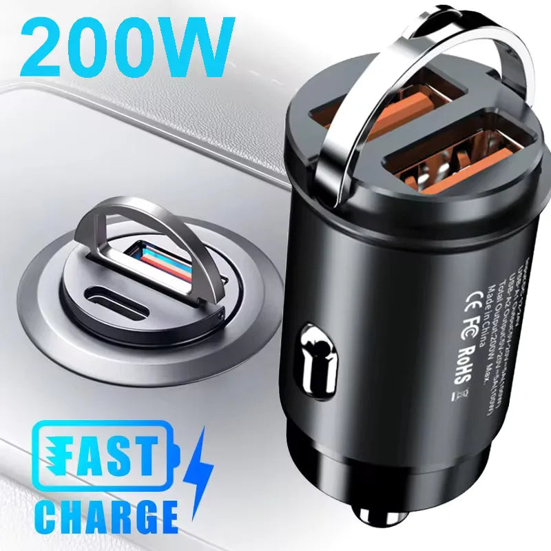 QC3.0 PD Mini Fast Charging Car USB Type C Charger