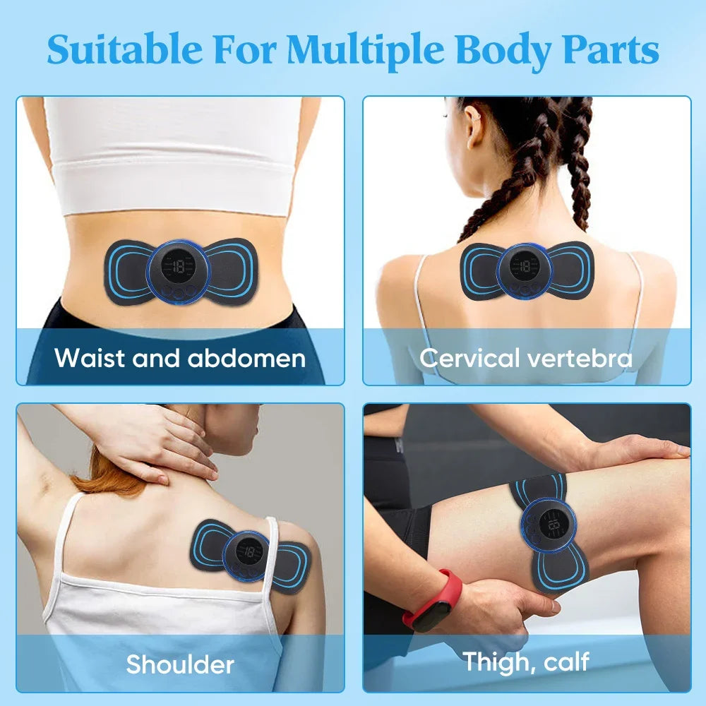 Electric EMS Neck & Muscle Massager – Mini Low-Frequency Pain Relief Device
