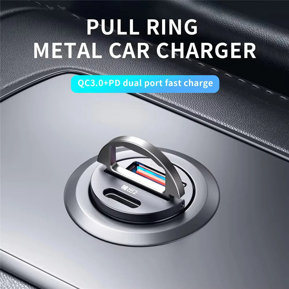 QC3.0 PD Mini Fast Charging Car USB Type C Charger